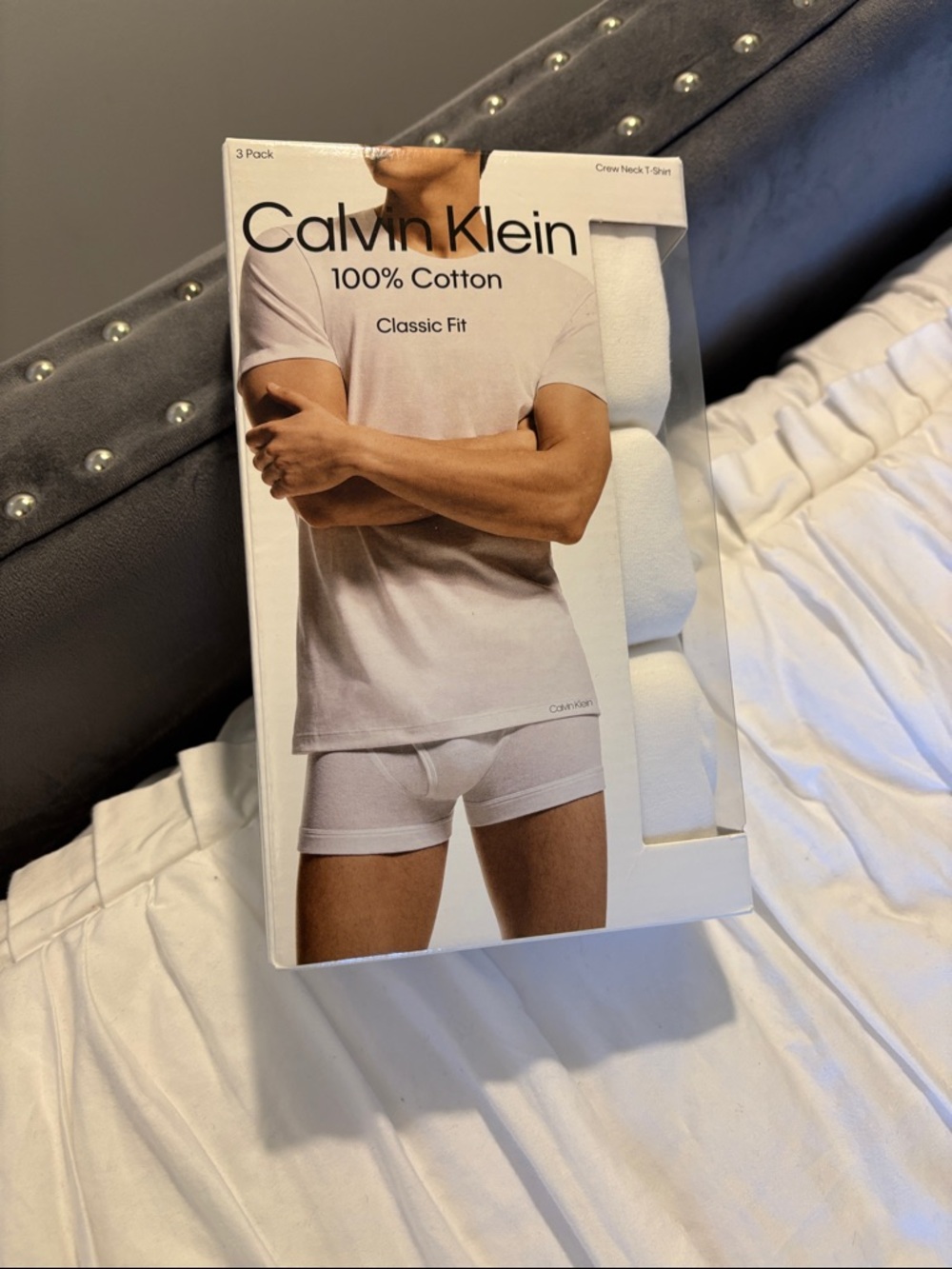 Calvin Klein White Cotton Crew Neck Undershirt 3-Pack